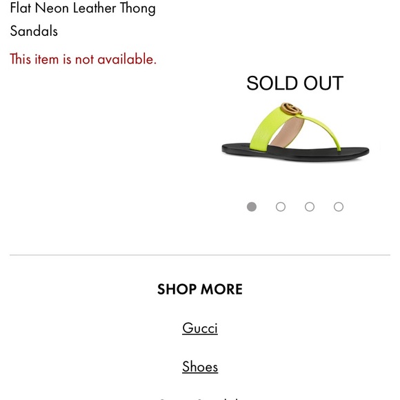 gucci flat neon leather thong sandals